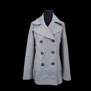 Old Navy Women's Classic Gray Pea Coat Size Small